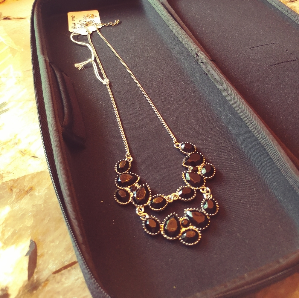 Stainless and Black Onyx Necklace